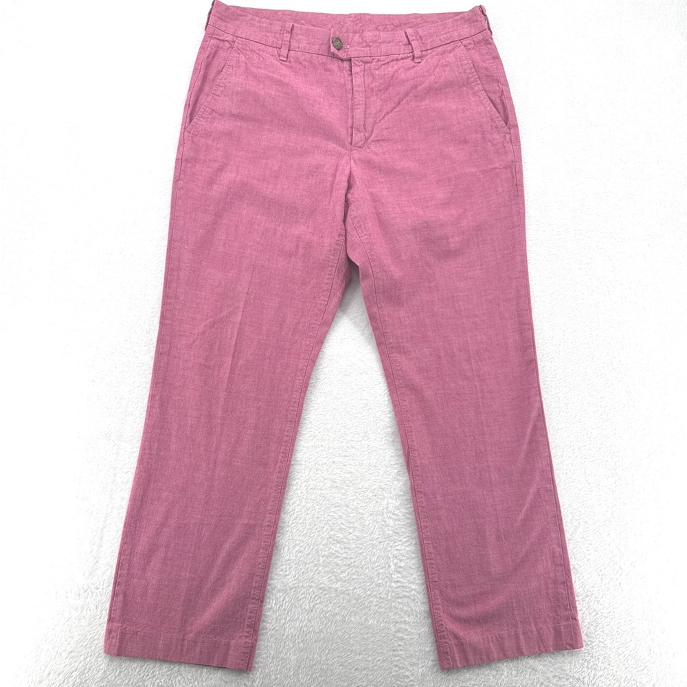 Bonobos Mens Chino Golf Pants 32x30 Pink Cotton Flat Front Casual Trousers